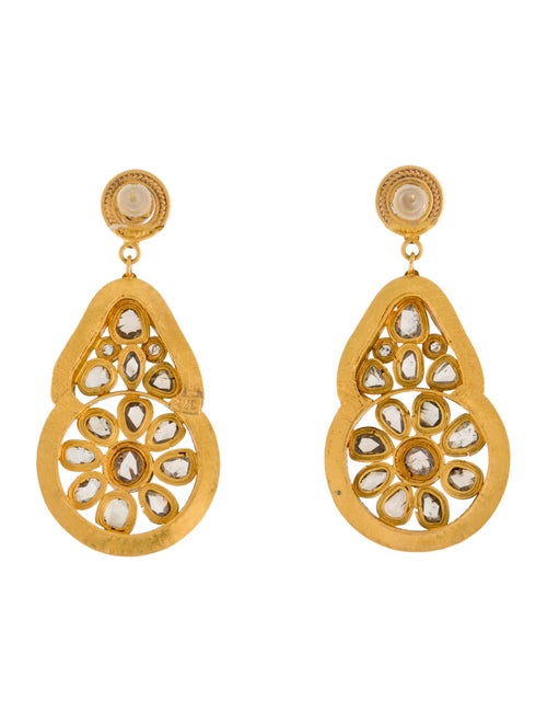 Earrings 22K Diamond Drop Earrings
