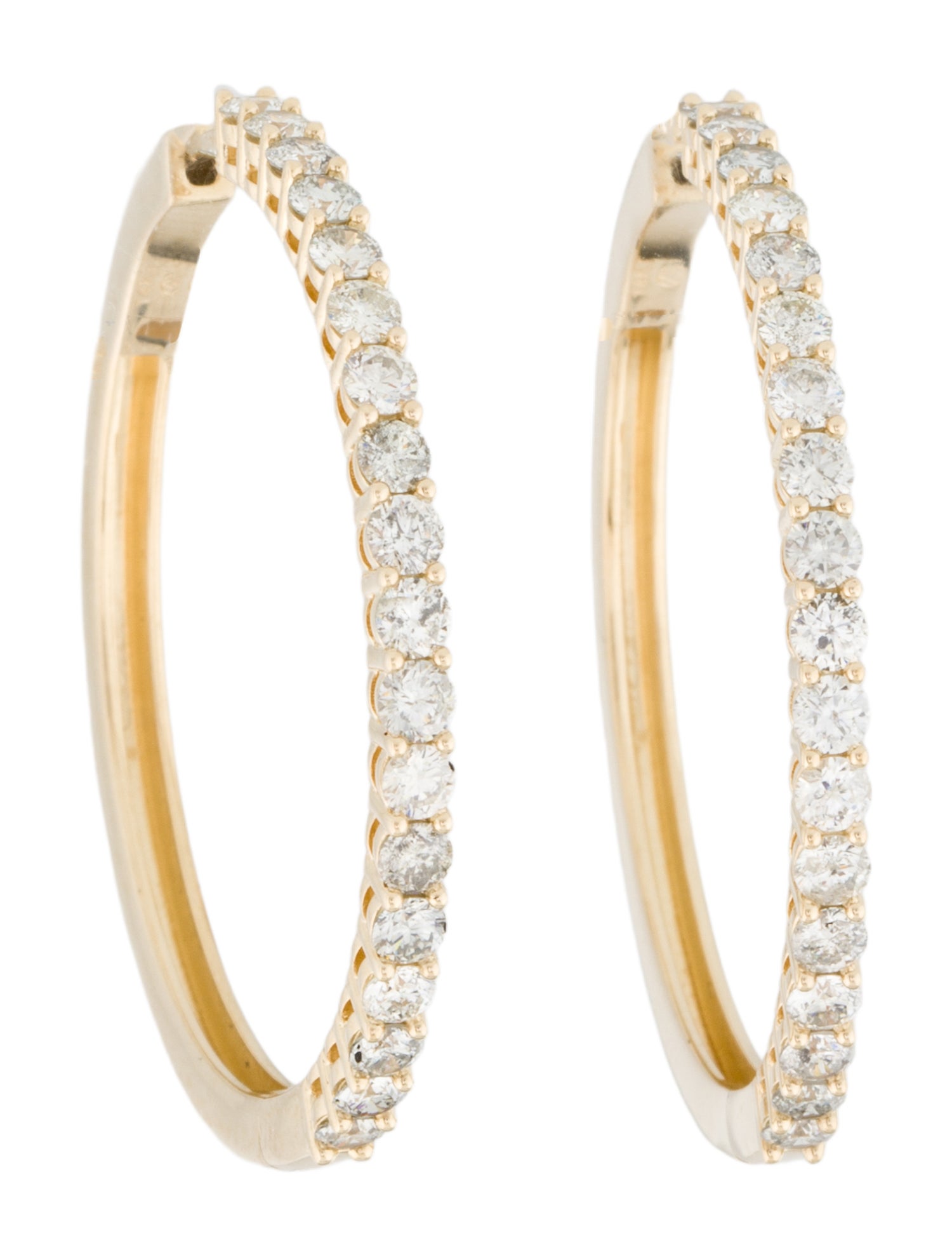 Earrings 14K 2.0ctw Diamond Hoop