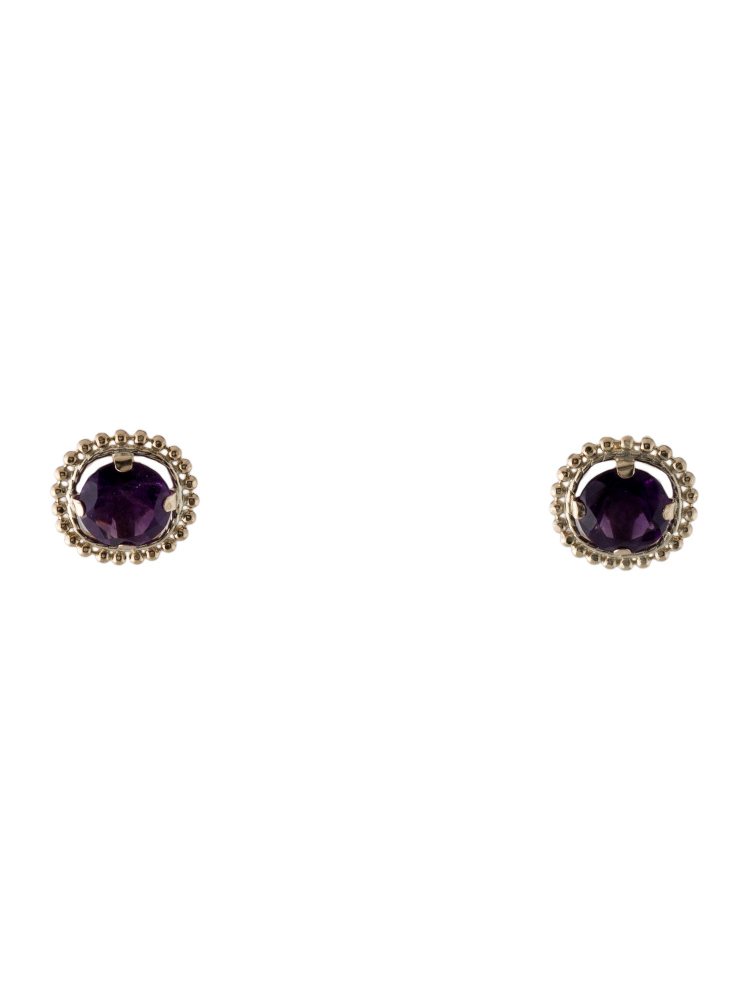 Earrings 10K Amethyst Stud Earrings