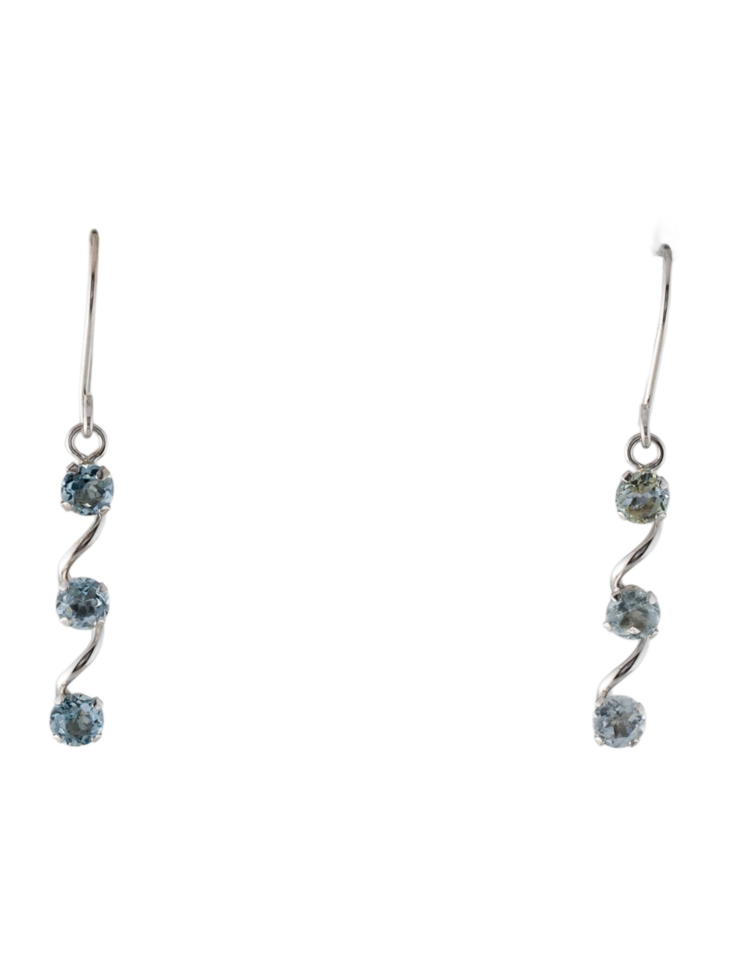 Earrings 10K Aquamarine Drop Earrings