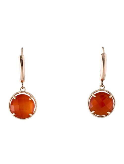 Earrings 10K Carnelian Drop Earrings