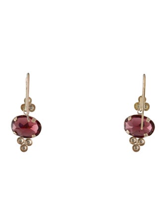 Earrings 10K 2.72ctw Garnet Drop Earrings