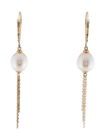 Earrings 10K Pearl Drop Earrings
