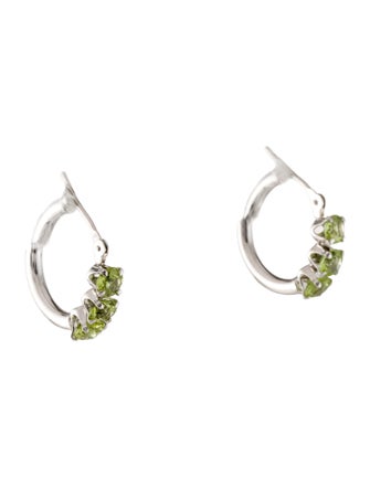 Earrings 10K Peridot Hoop Earrings