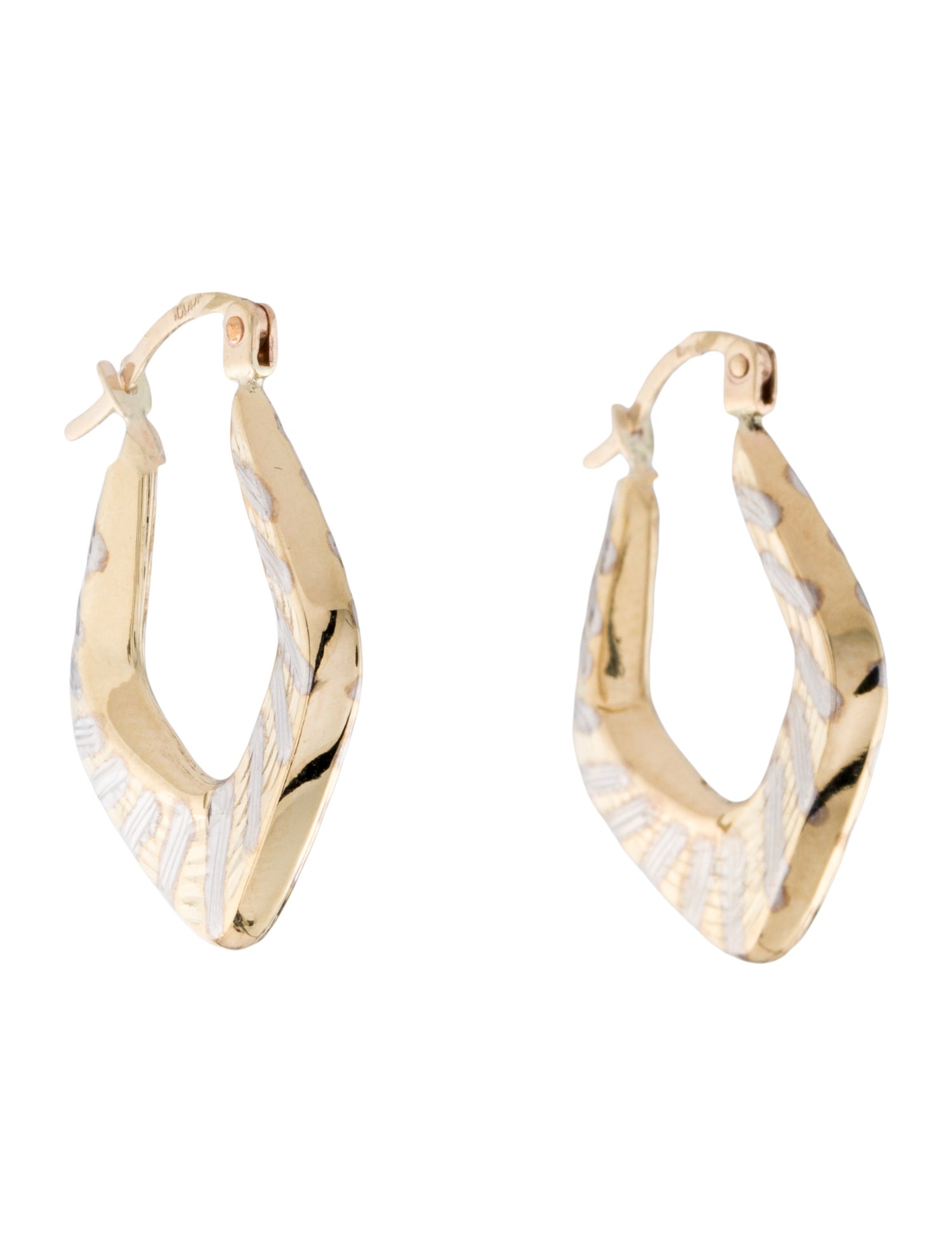 Earrings 10K Two-Tone Hoop