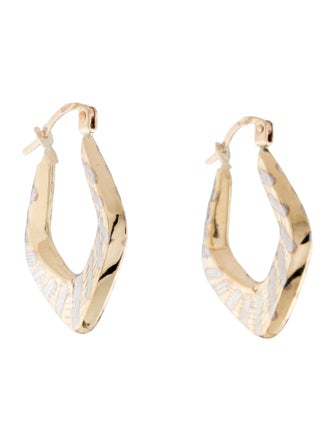 Earrings 10K Two-Tone Hoop Earrings