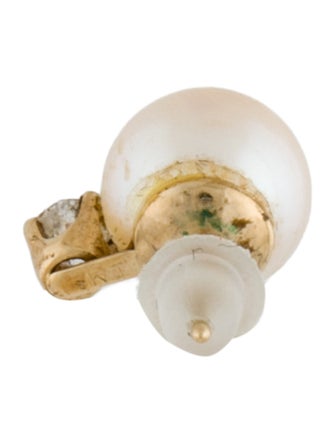 Earrings 14K Pearl & Diamond Single Earring