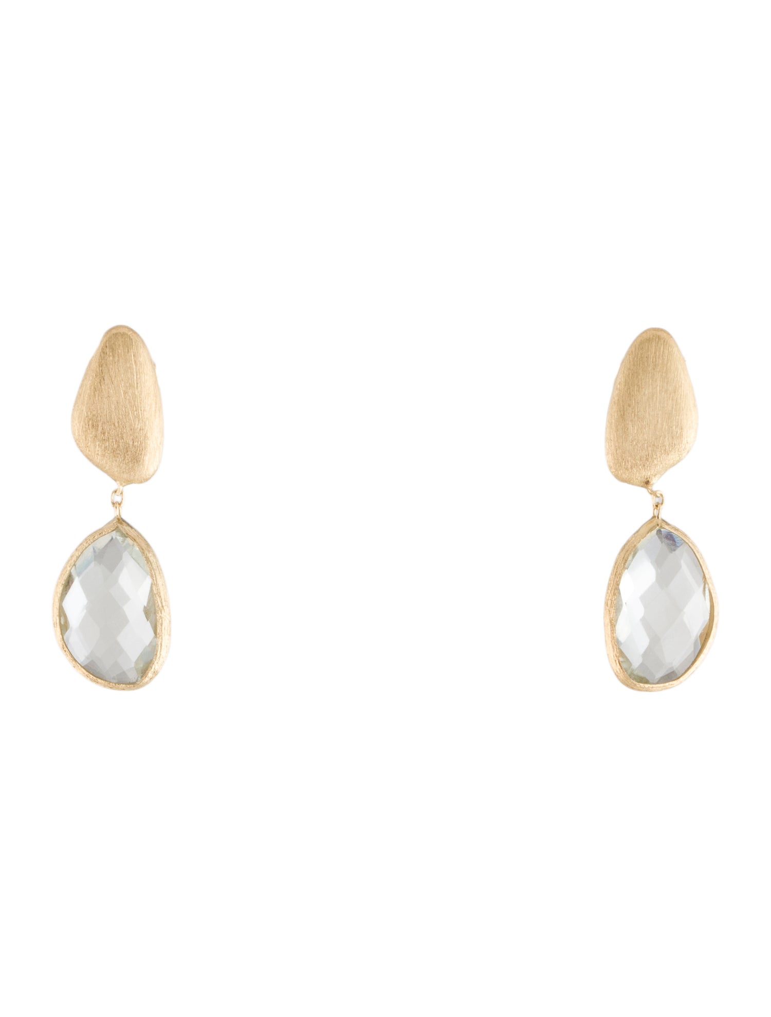 Earrings 18K Prasiolite Drop Earrings