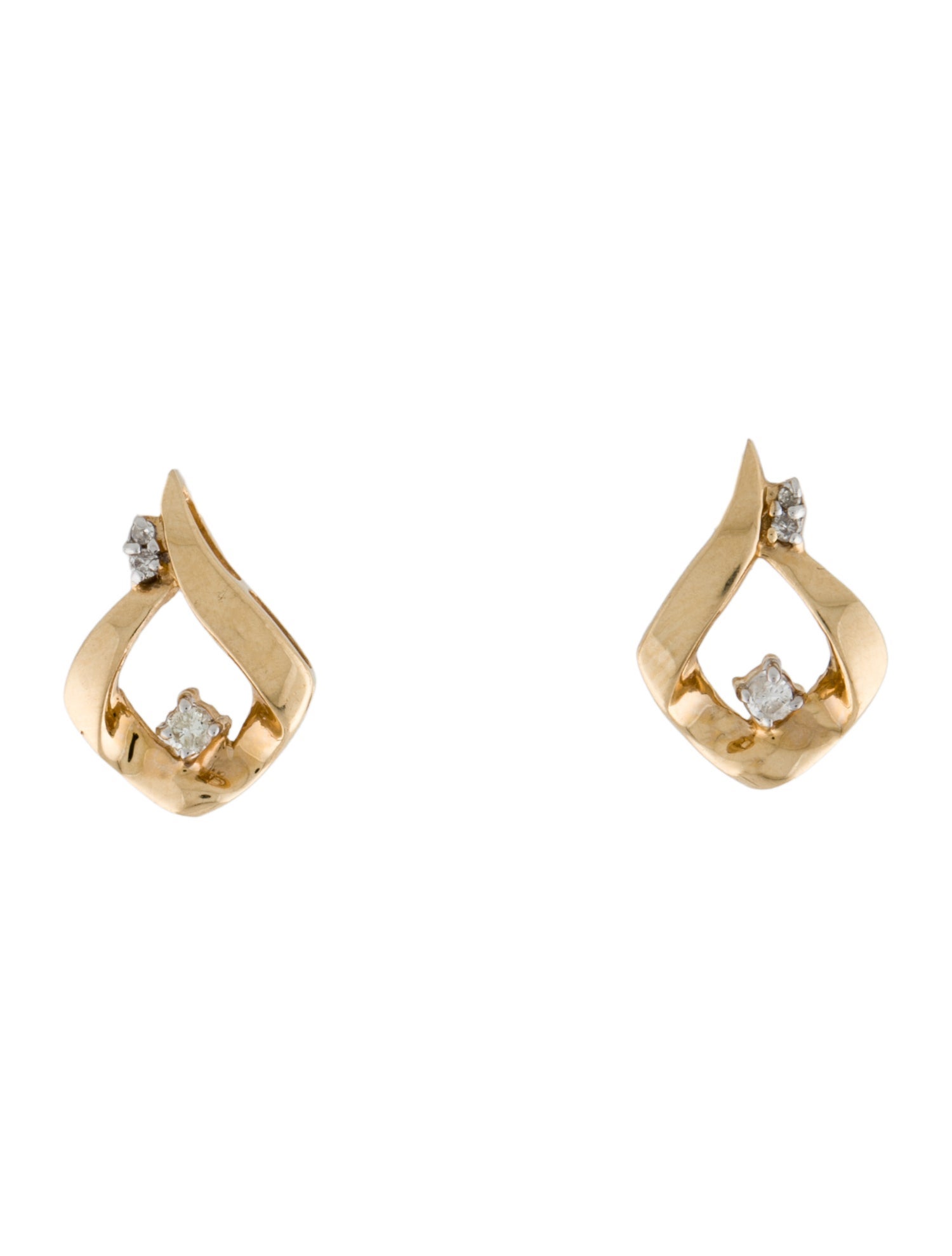 Earrings 14K Diamond Drop