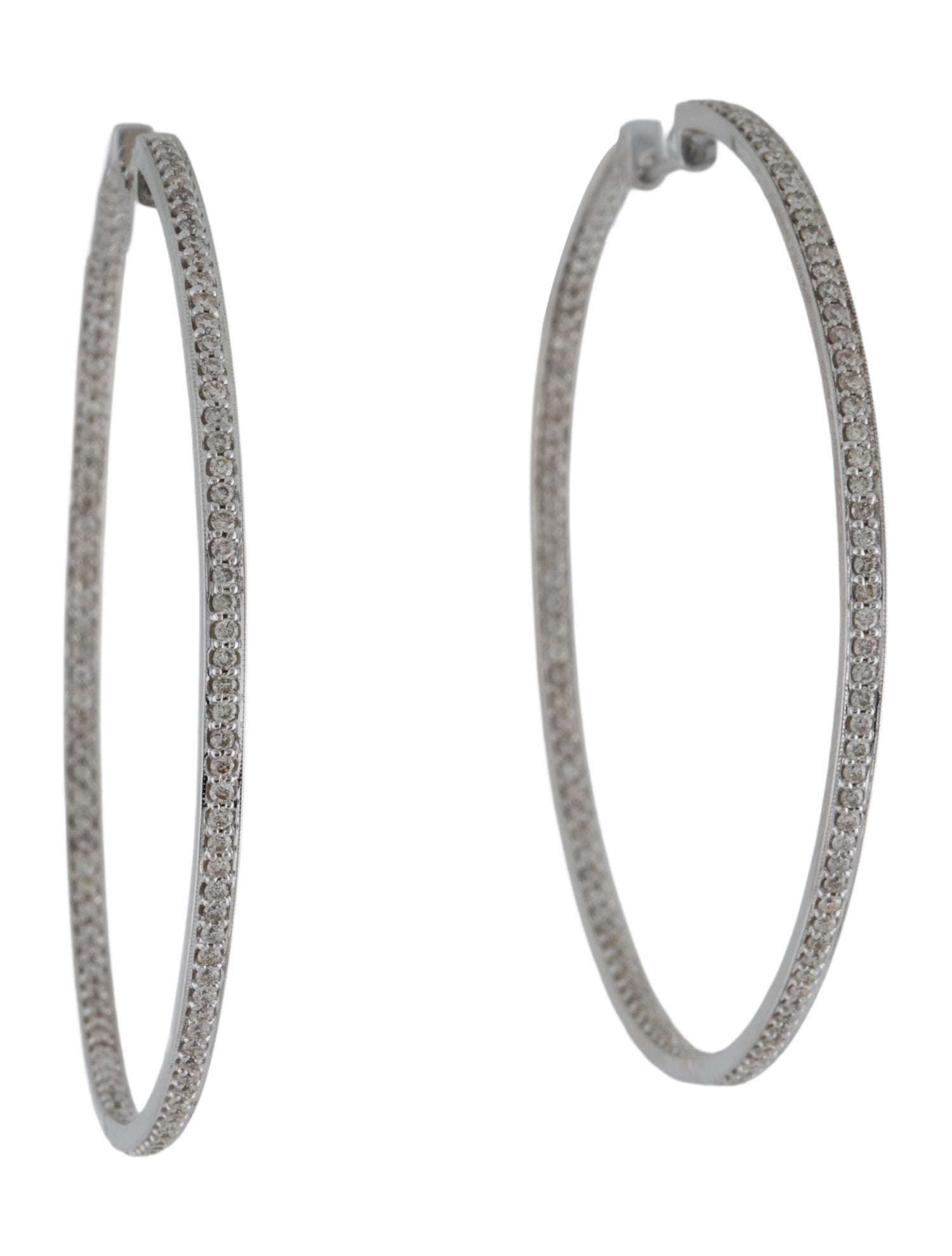 Earrings 14K Diamond Hoop