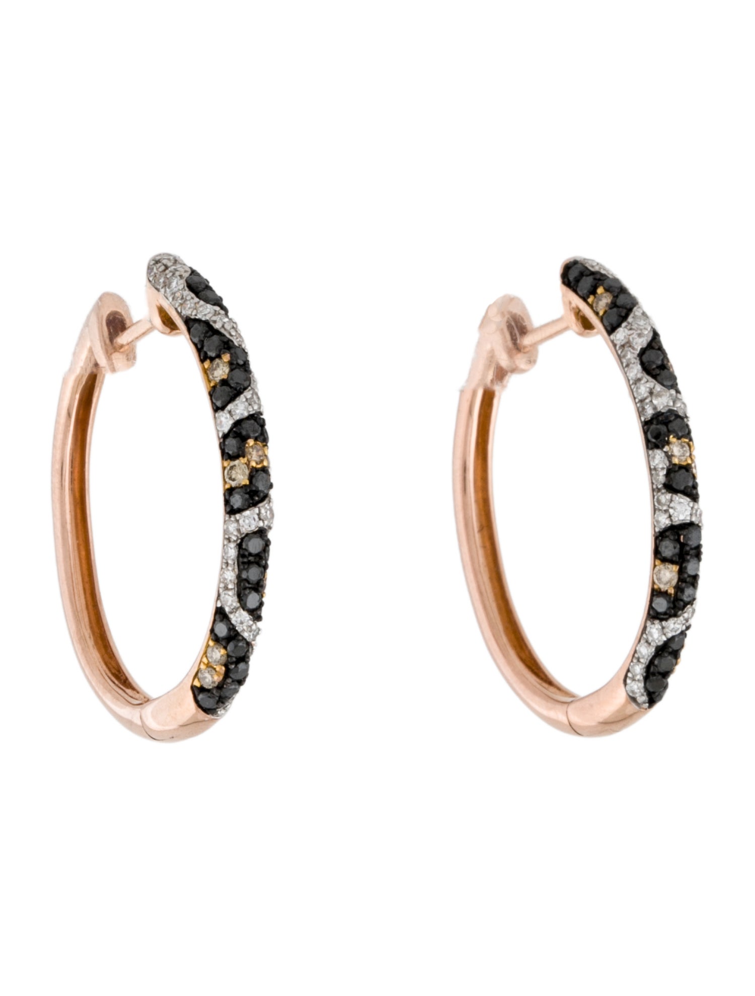 Earrings 14K Diamond Hoop Earrings