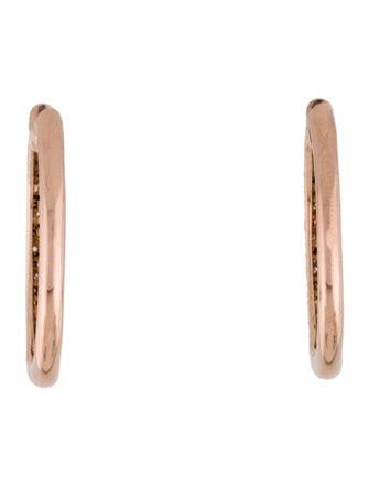 Earrings 14K Diamond Hoop Earrings