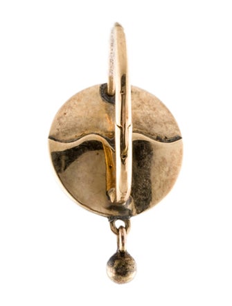 Earrings 14K Floral Etched Drop Single Earrings