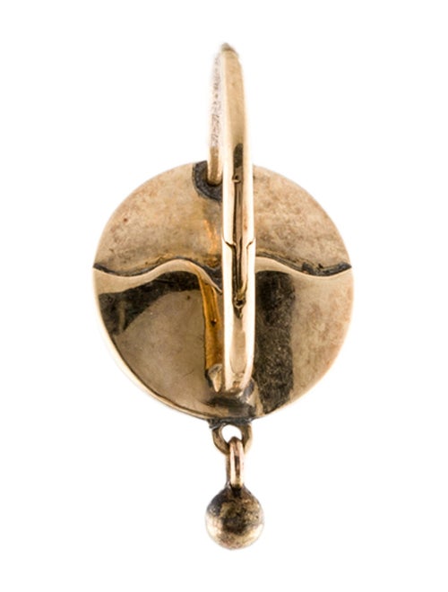 Earrings 14K Floral Etched Drop Single Earrings