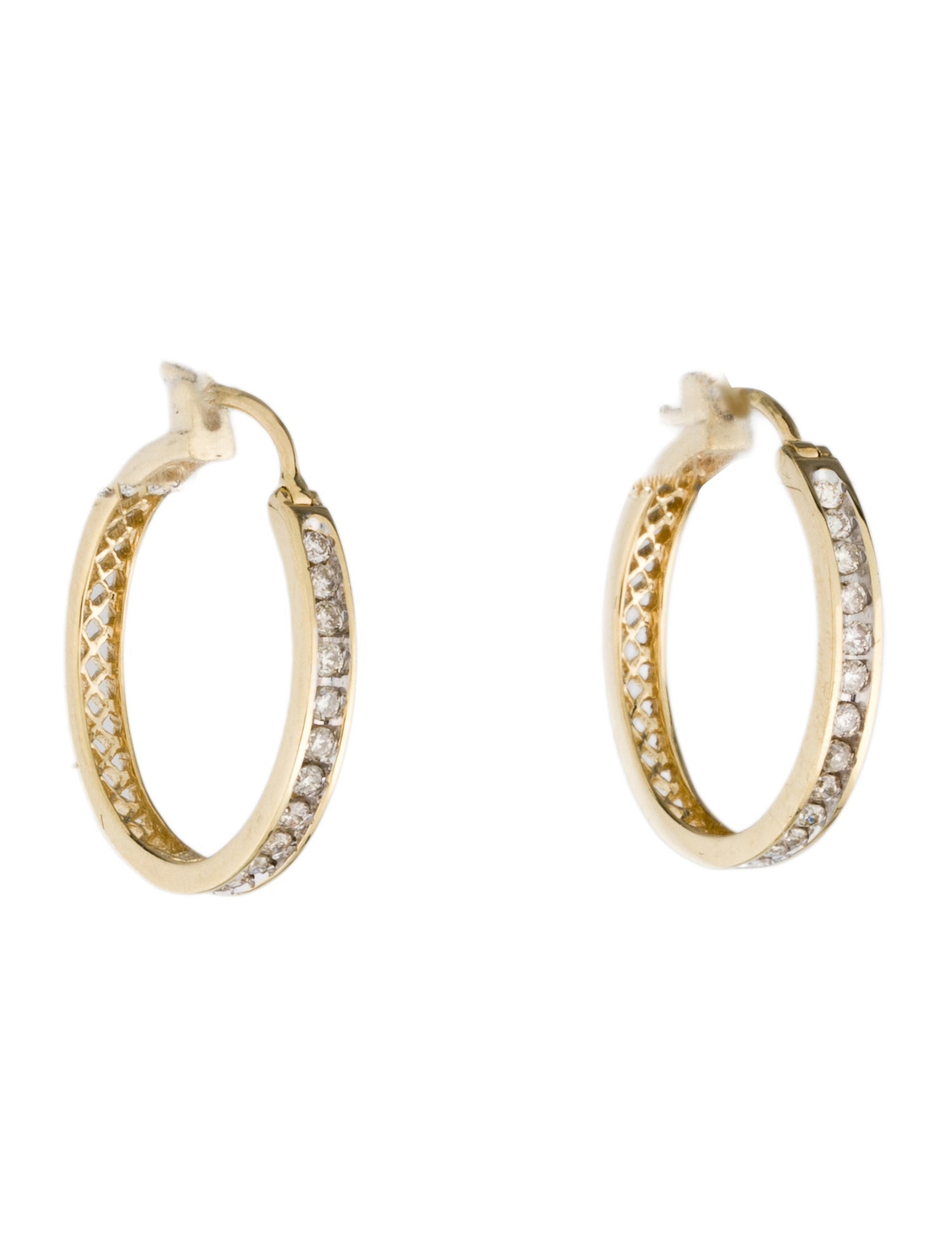 Earrings 14K Diamond Hoop