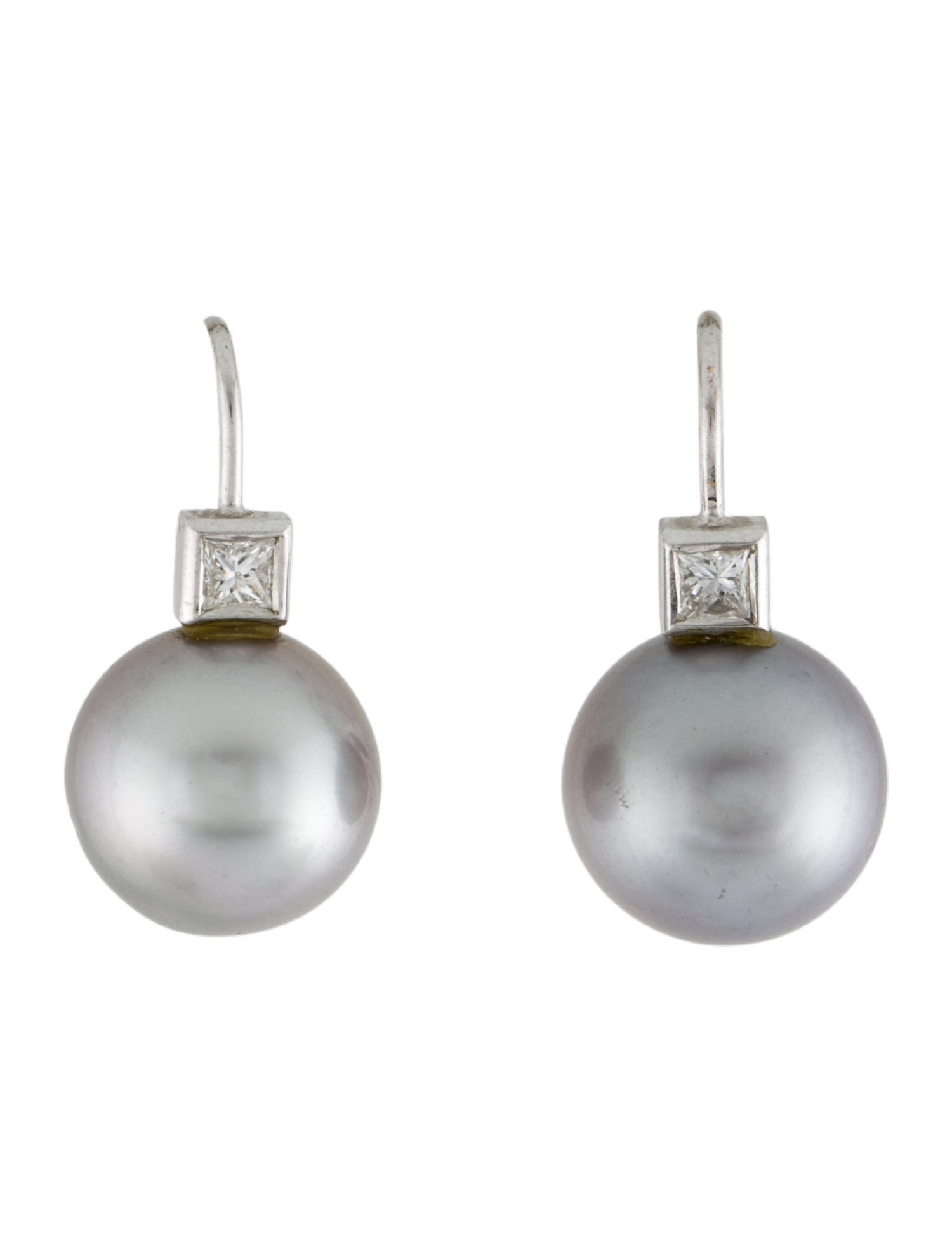Earrings 18K Pearl & Diamond Drop