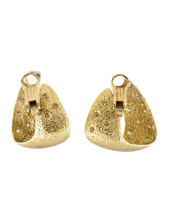 Earrings 18K 2.70ctw Diamond Inside Out Architectural Hoop Earrings