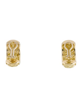 Earrings 18K Basket Weave Earclip Earrings