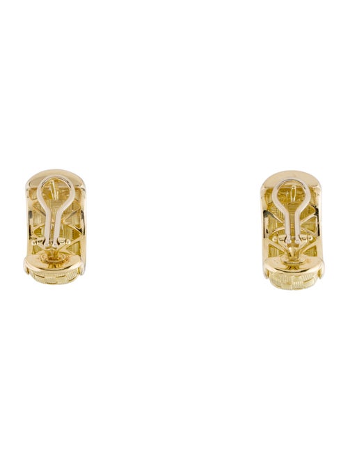 Earrings 18K Basket Weave Earclip Earrings