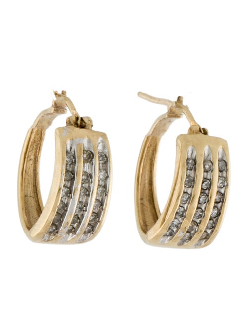 Earrings 10K Diamond Huggie Earrings