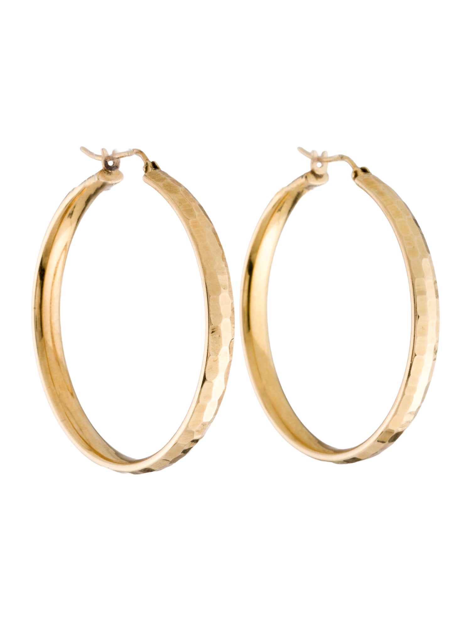 Earrings 14K Etched Hoop