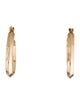 Earrings 14K Oval Knife Edge Hoop Earrings
