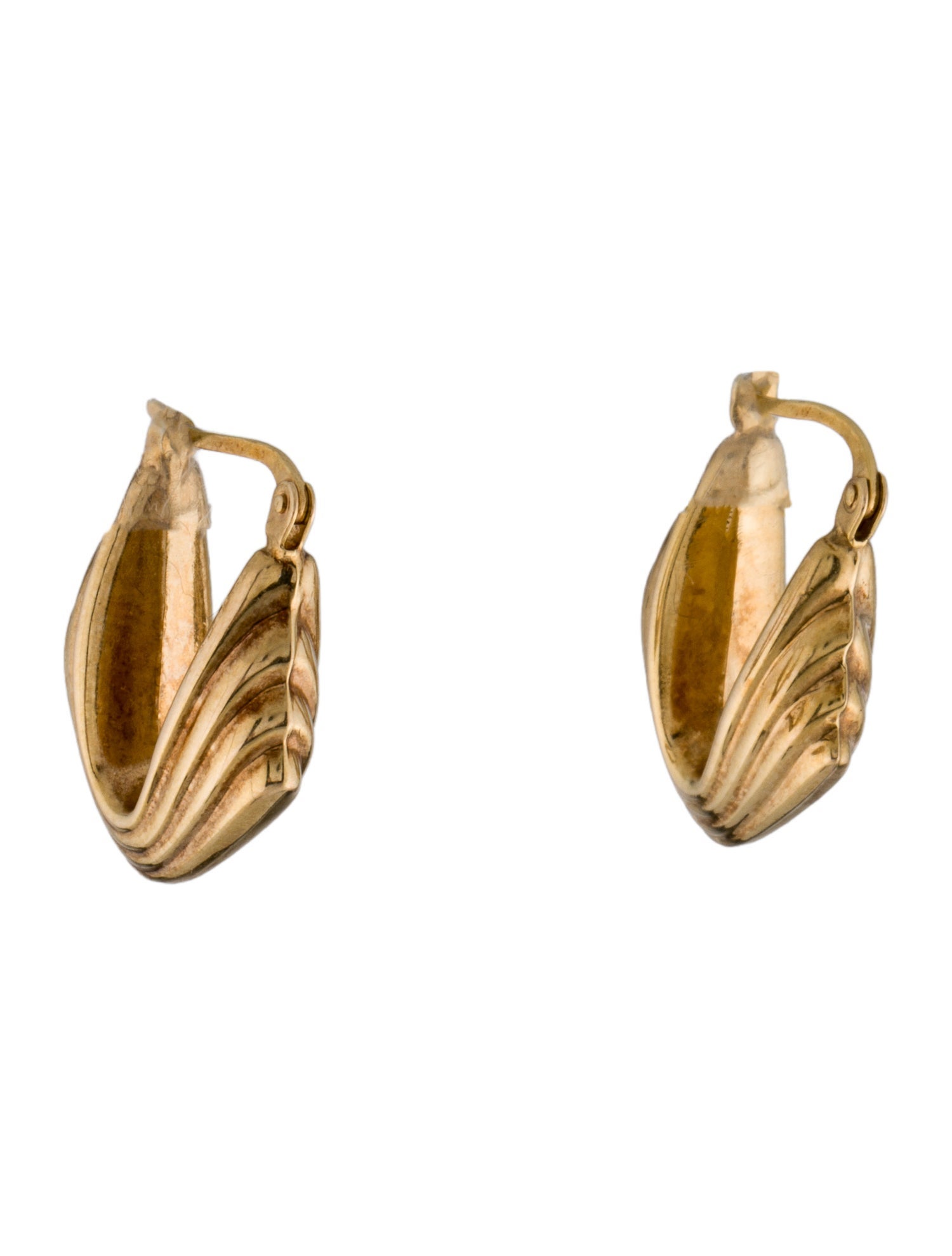 Earrings 14K Ridged Hoop
