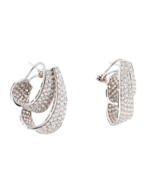 Earrings 18K 8.15ctw Diamond Loop Clip-On Earrings