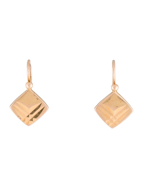 Earrings 14K Square Drop Earrings