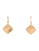 Earrings 14K Square Drop Earrings
