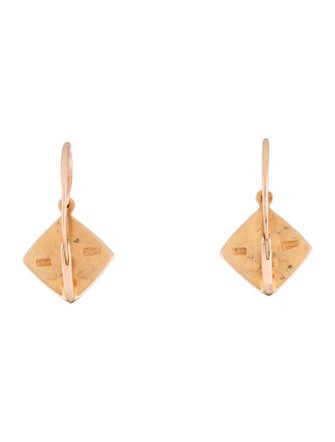 Earrings 14K Square Drop Earrings