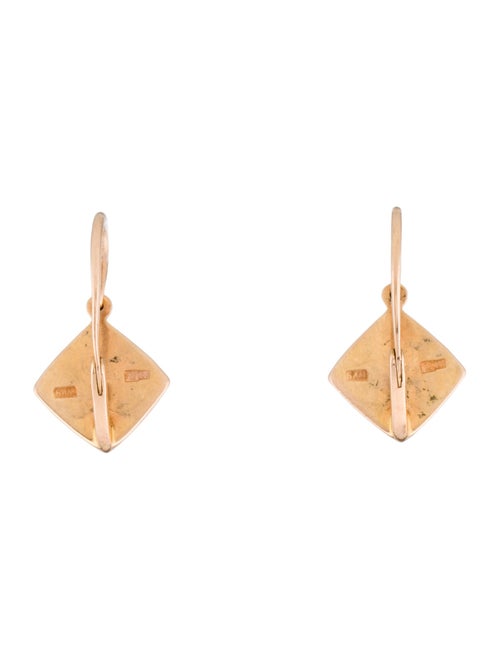 Earrings 14K Square Drop Earrings