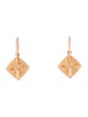 Earrings 14K Square Drop Earrings