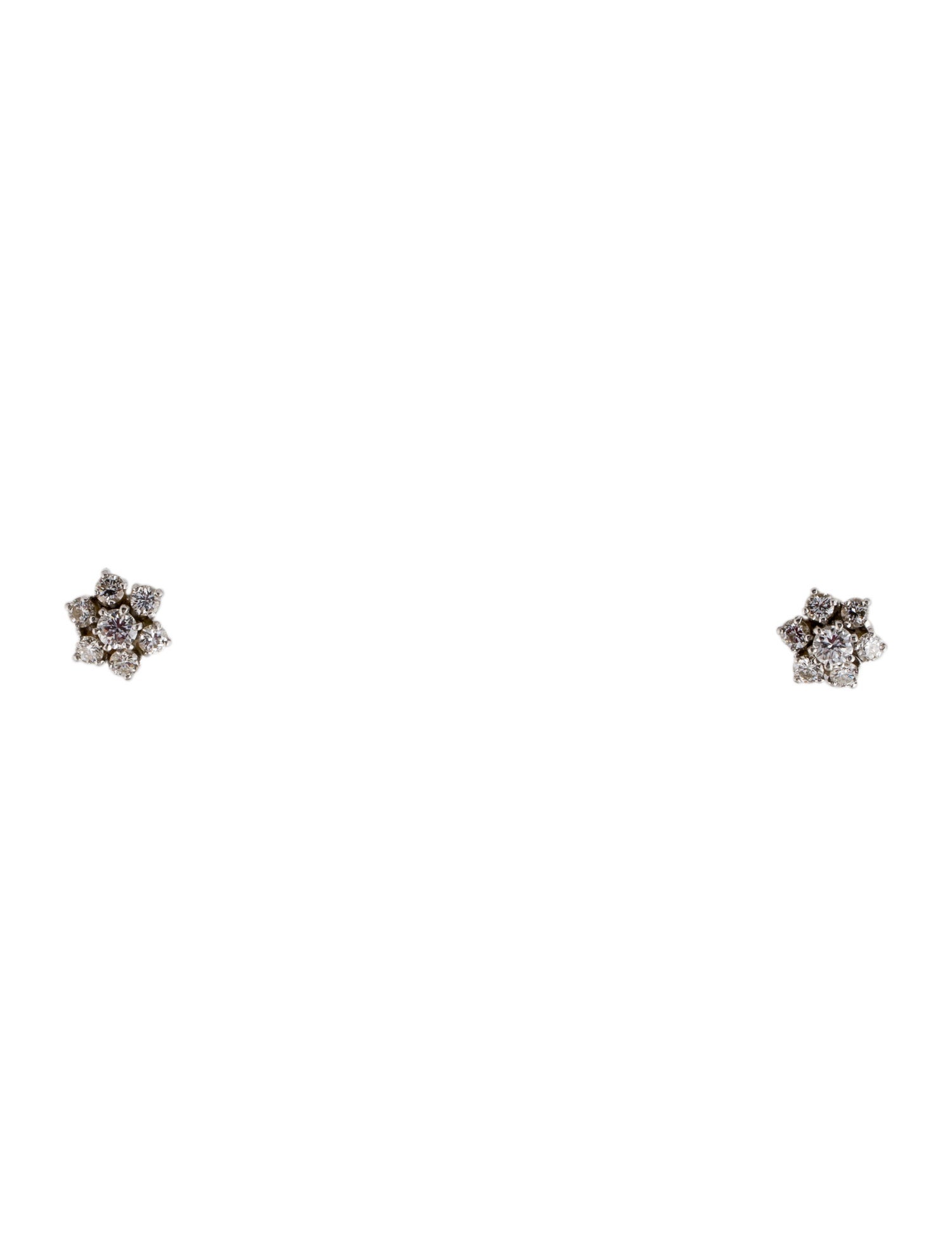 Earrings Platinum 1.18ctw Diamond Stud