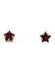 Earrings 14K Garnet Star Studs