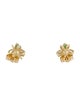 Earrings 14K Emerald & Diamond Stud Earrings