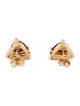 Earrings 14K Garnet & Diamond Stud Earrings
