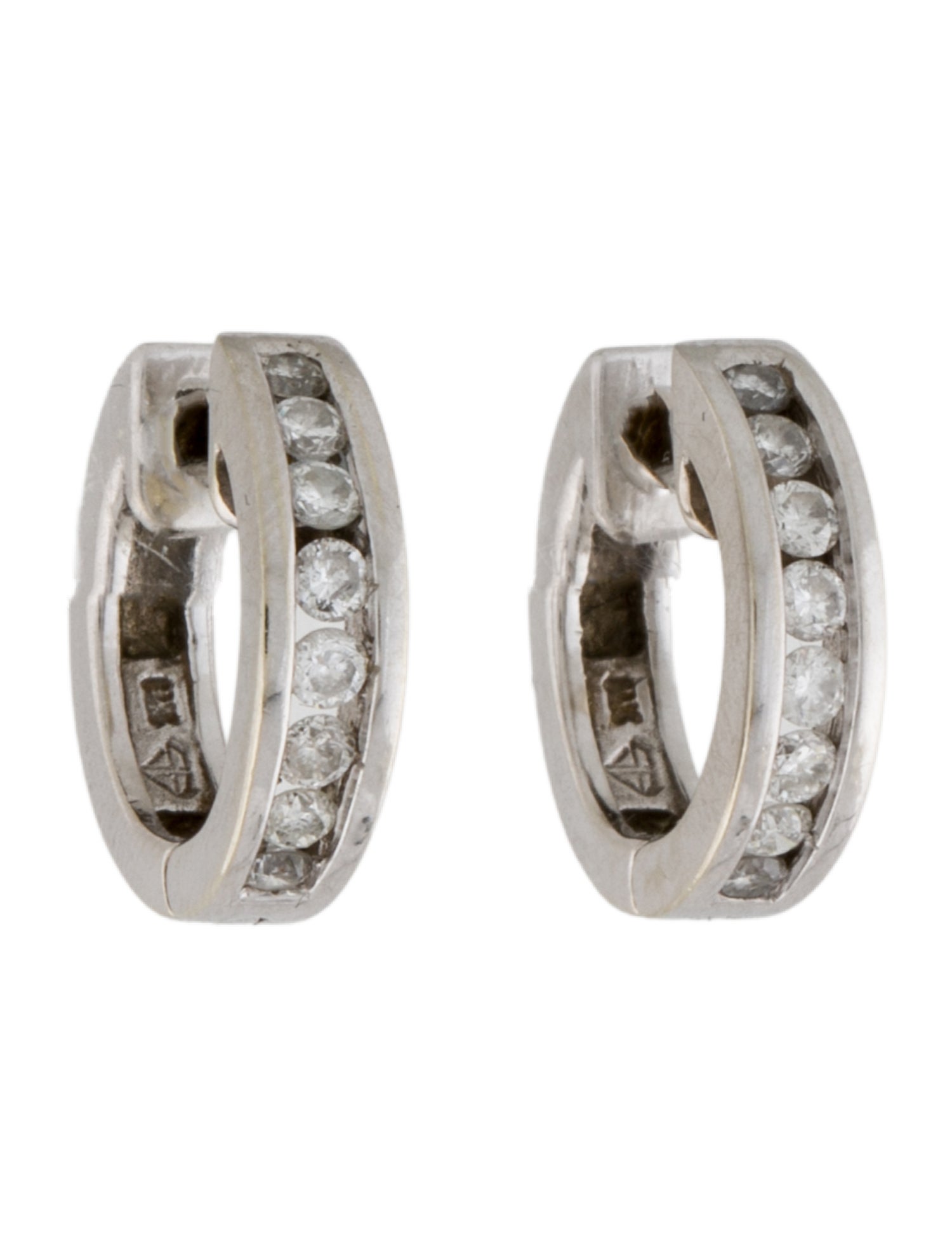 Earrings 14K Diamond Huggie