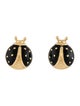 Earrings 18K Enamel Ladybug Stud Earrings