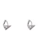 Earrings 18k Diamond Triangle Huggie Earrings