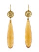 Earrings 18K Citrine Drop Earrings
