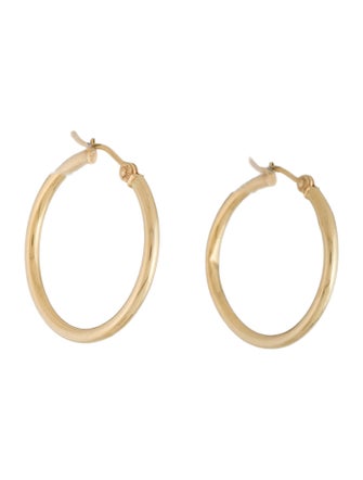 Earrings 14K Hollow Tube Earrings