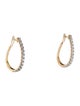Earrings 10K 1.92ctw Diamond Long Hoop Earrings