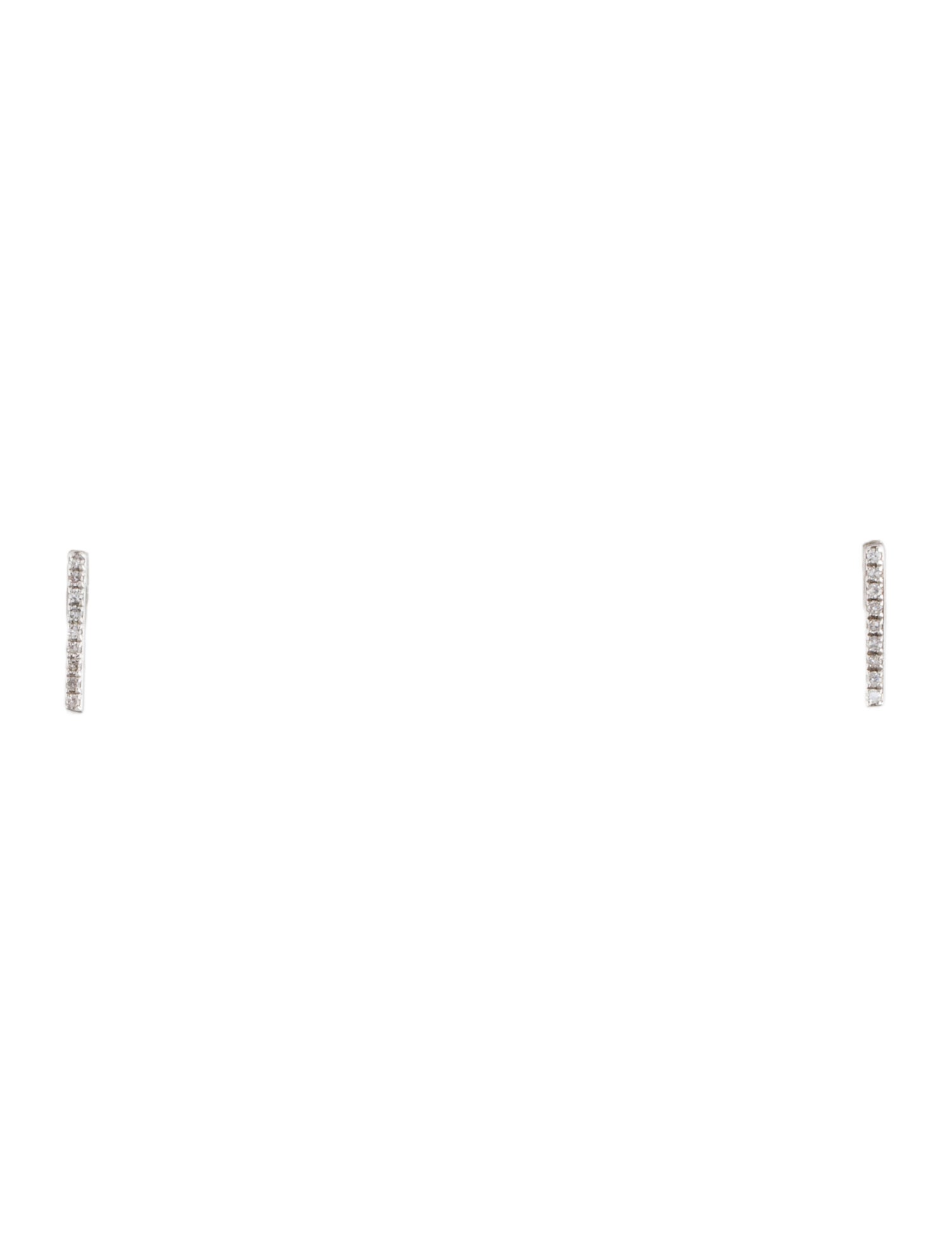 Earrings 14K Diamond Bar Stud