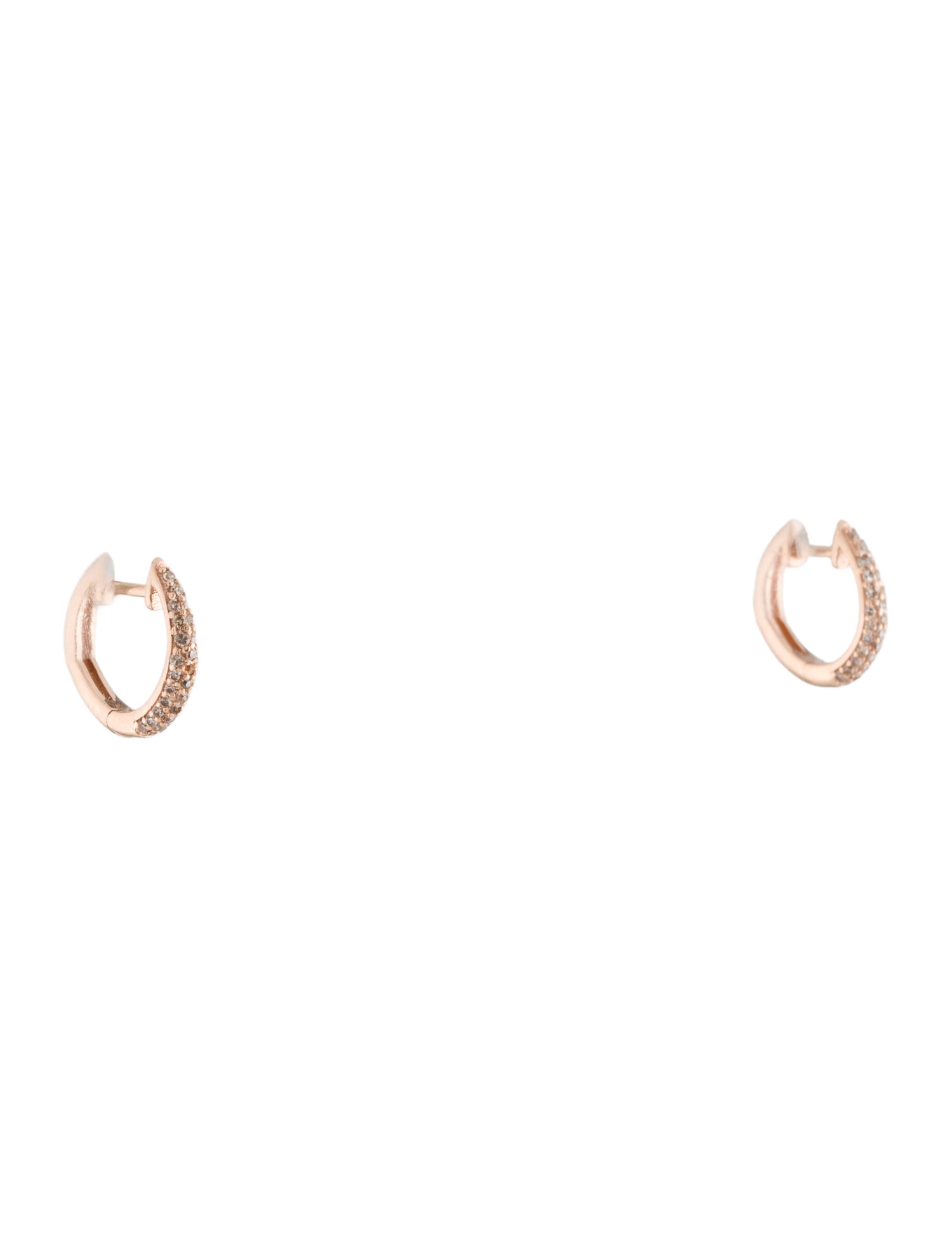Earrings 14K Diamond Huggie Hoop Earrings