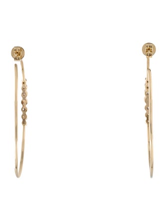Earrings 14K Diamond Hoop Large Earrings