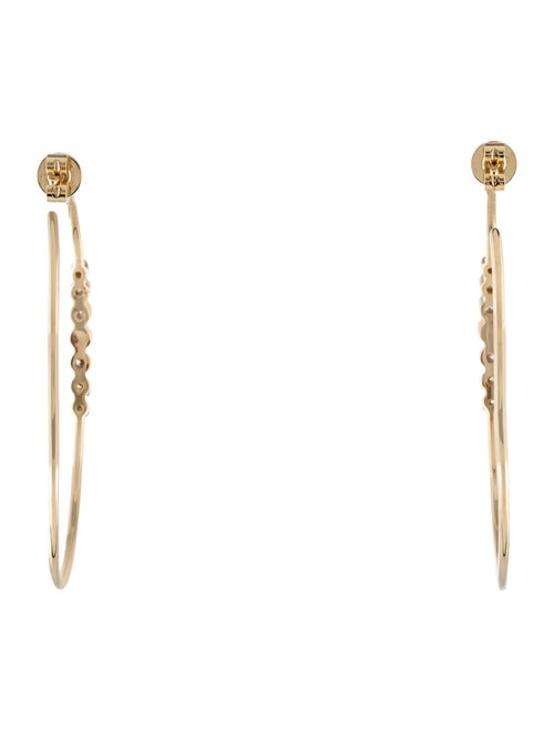 Earrings 14K Diamond Hoop Large Earrings