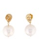 Earrings 14K Pearl & Diamond Drop Earrings