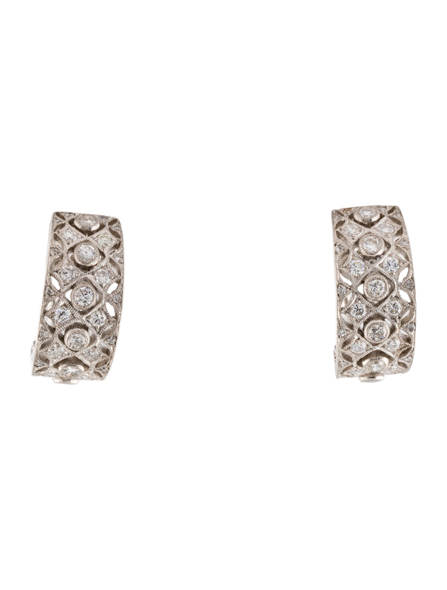 Earrings 18K 1.03ctw Diamond Clip-On