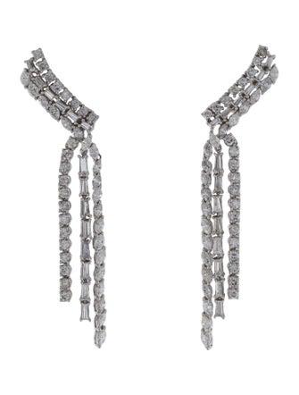 Earrings 14K 4.50ctw Diamond Mixed Shape Drop Earrings